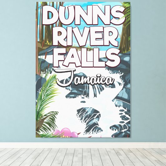 Dunn's rivierposter Herfsten Jamaica Canvas Afdruk (Insitu (Houten vloer))