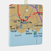 Dunnville Ontario Map Keramisch Ornament (Rechts)