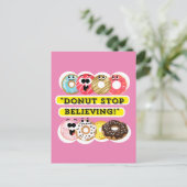 Dunot Stop Geloven - Donuts Quote Briefkaart (Staand voorkant)