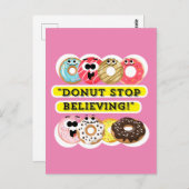 Dunot Stop Geloven - Donuts Quote Briefkaart (Voorkant / Achterkant)
