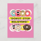 Dunot Stop Geloven - Donuts Quote Briefkaart (Voorkant)