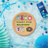 Dunot Stop Geloven - Donuts Quote Papieren Bordje (Feest)