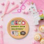 Dunot Stop Geloven - Donuts Quote Papieren Bordje (Feest)