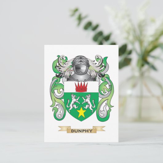 Dunphy Coat of Arms Briefkaart (Staand voorkant)