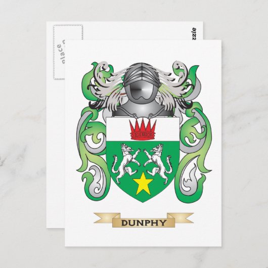 Dunphy Coat of Arms Briefkaart (Voorkant / Achterkant)