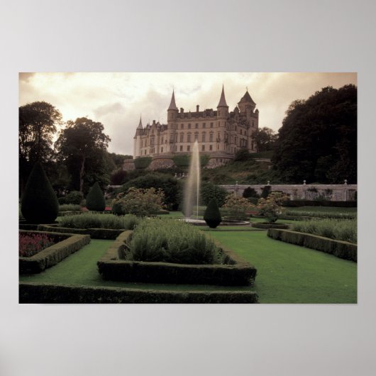 Dunrobin Castle, Schotland Poster (Voorkant)