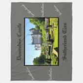 Dunrobin Castle & Scottish Sutherland Clan Fleece Deken (Voorkant)