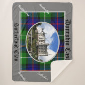 Dunrobin Castle Sutherland Spellings en Tartan Sherpa Deken (Voorkant)