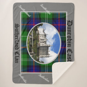 Dunrobin Castle Sutherland Spellings en Tartan Sherpa Deken