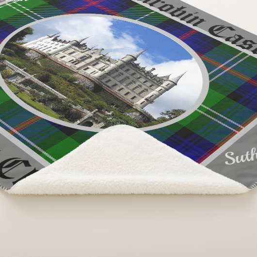 Dunrobin Castle Sutherland Spellings en Tartan Sherpa Deken (3/4)