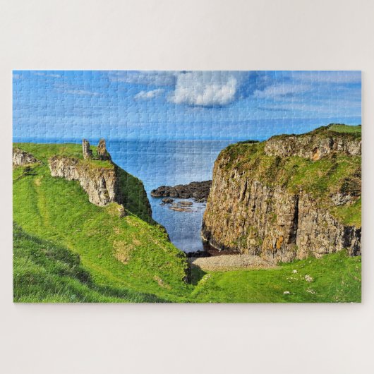 Dunseverick Castle-ruïnes, Antrim, Noord-Ierland Legpuzzel (Horizontaal)