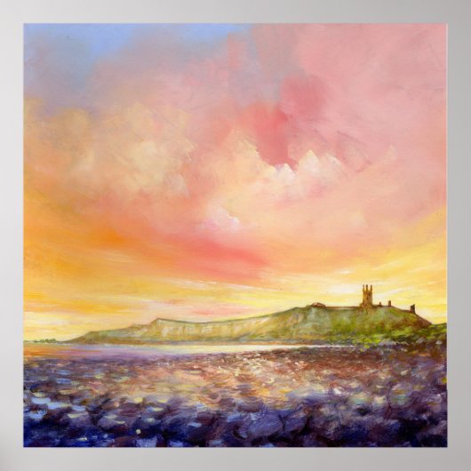 Dunstanburgh Castle Alnwick Northumberland Print (Voorkant)