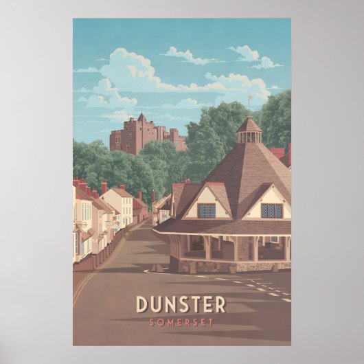 Dunster Somerset Reisposter - De Garentmarkt Poster (Voorkant)