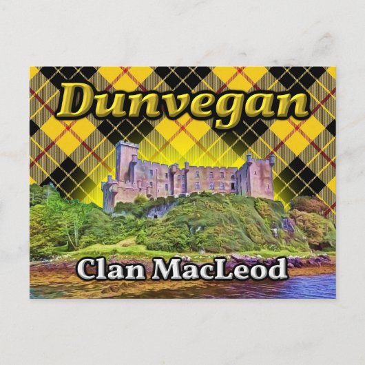 Dunvegan Castle Clan MacLeod Lewis Tartan Scotland Briefkaart (Voorkant)