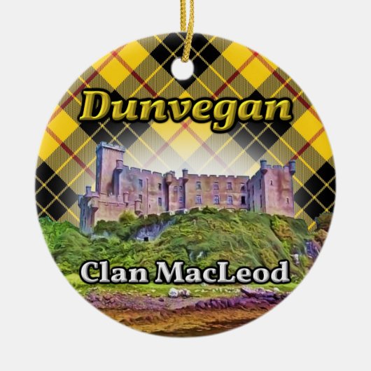 Dunvegan Castle Clan MacLeod Tartan Schotland Keramisch Ornament (Voorkant)