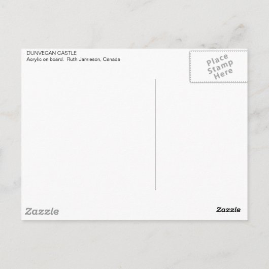 DUNVEGAN KASTEEL BRIEFKAART (Achterkant)