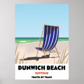 Dunwch Beach Suffolk train poster (Voorkant)