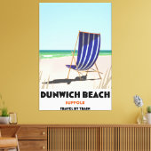 Dunwch Beach Suffolk  train poster Canvas Afdruk (Insitu (Woonkamer))