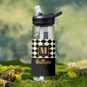 Duo Black & Cream Aangepaste namen Waterfles