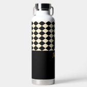 Duo Black & Ivory Cream Aangepaste namen Waterfles (Voorkant)