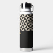 Duo Black & Stone Grey Aangepaste namen Waterfles (Achterkant)
