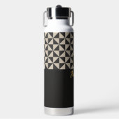 Duo Black & Stone Grey Aangepaste namen Waterfles (Voorkant)