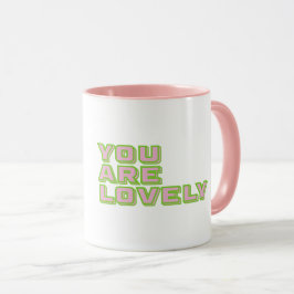 Duo coloured typography-You are lovely mantra Mok