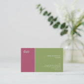 Duo Cyclamen Pink & Green Visitekaartje (Staand voorkant)