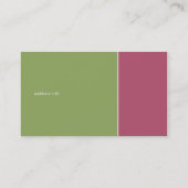 Duo Cyclamen Pink & Green Visitekaartje (Achterkant)