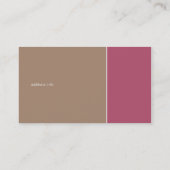 Duo Dark Pink & Tan Visitekaartje (Achterkant)