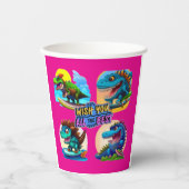 duo dinosaurus  papieren bekers (Voorkant)