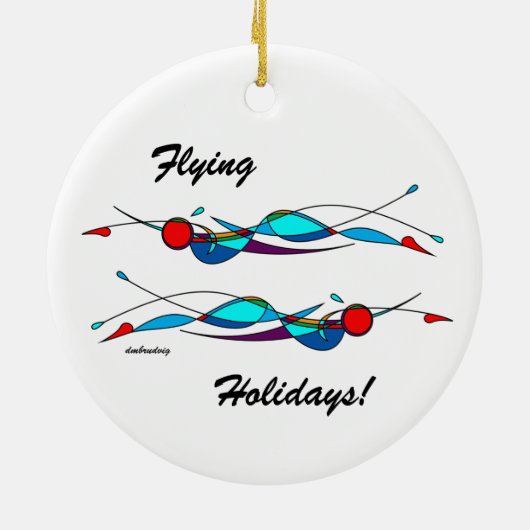 Duo Fly-zwemmers Ornament (Achterkant)