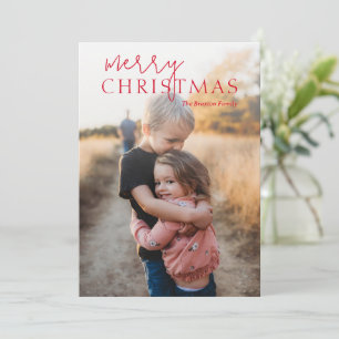 Duo Font Simple Foto Modern Kerstmis Feestdagenkaart