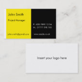 Duo - Geel en zwart (2 x 3,5 inch) Visitekaartje (Voorkant / Achterkant)