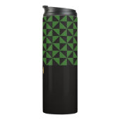 Duo Geo Black & Forest Green Aangepaste namen Thermosbeker (Geroteerd rechts)