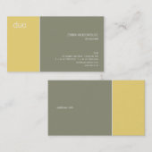 Duo Gray en Geel Visitekaartje (Voorkant / Achterkant)