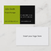 Duo - Groen en zwart (2 x 3,5 inch) Visitekaartje (Voorkant / Achterkant)