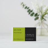 Duo - Groen en zwart (2 x 3,5 inch) Visitekaartje (Staand voorkant)