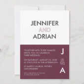 Duo Kleur Editable Modern Minimal Uitnodiging (Achterkant)