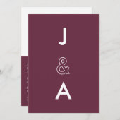 Duo Kleur Editable Modern Minimal Uitnodiging (Voorkant / Achterkant)