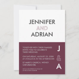 Duo Kleur Editable Modern Minimal Uitnodiging