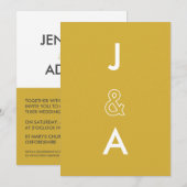 Duo Kleur Editable Modern Minimal Uitnodiging (Voorkant / Achterkant)