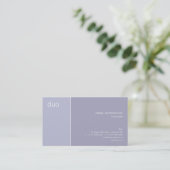 Duo Light Steel Blue Visitekaartje (Staand voorkant)