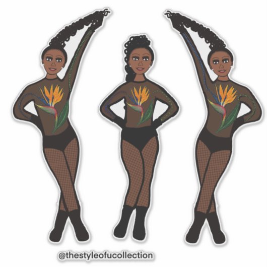 Duo-Pose Dancer Paradise #1  Sticker (Voorkant)