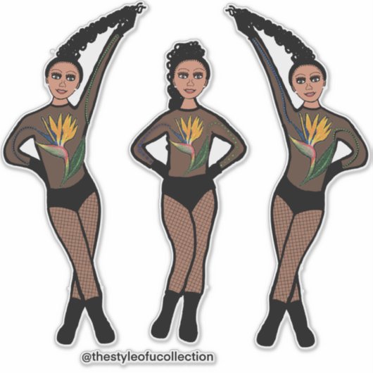 Duo-Pose Dancer Paradise #2 Sticker (Voorkant)