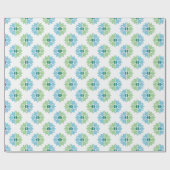 Duo Starburst in Green and Aqua Cadeaupapier (Vlak)