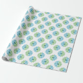 Duo Starburst in Green and Aqua Cadeaupapier (Uitgerold)