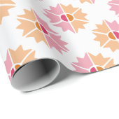 Duo Starburst in Pink and Orange Cadeaupapier (Rol Hoek)