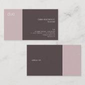 Duo Taupe en Roze Visitekaartje (Voorkant / Achterkant)