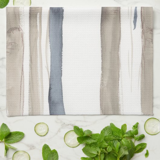 Duo Tone Trees II Theedoek (Gevouwen)